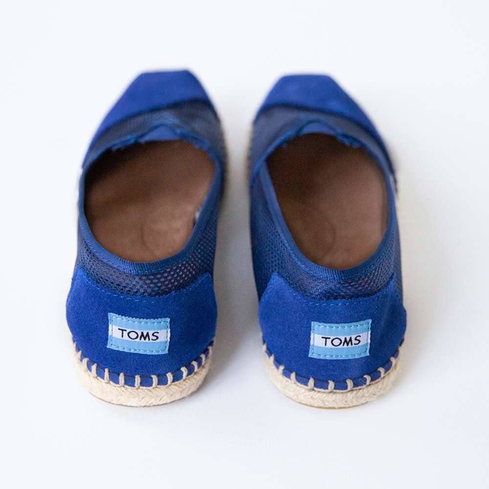 NWT ♡ TOMS Shoes, W9.5, Blue, Hemp Sole, ON SALE! - Picture 6 of 7